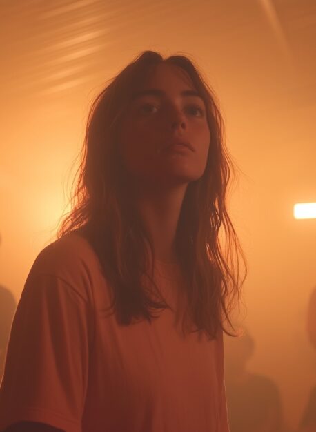 Contemplative Woman in Warm Light